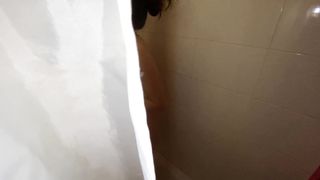 I Spied and Shot on Video how my Sister Washes in the Shower