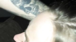 POV Blowjob on Knees Bent over Black Frenchies SLUT