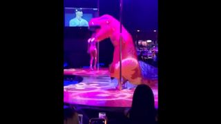 Bucks Cabaret Dallas Dinosaur Pole Dancer