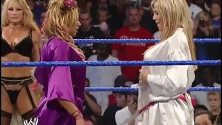 Torrie Wilson, Sable, Dawn Marie & miss Jackie do a Lingerie Striptease