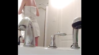 Sweat Asian Girl got Spycammed in Bathroom