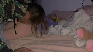 18 Yr Blonde Teen Wakes up to BBC