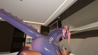 YIFFALICIOUS - SEXY DRAGON RIDES FEMBOY FOX - (3D ANIMATION FURRY YIFF)