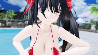 MMD Kurumi Tokisaki Phone Number Dance + Sex