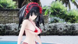 MMD Kurumi Tokisaki Phone Number Dance + Sex