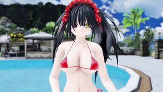 MMD Kurumi Tokisaki Phone Number Dance + Sex