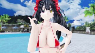 MMD Kurumi Tokisaki Phone Number Dance + Sex