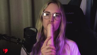 Sucking Dildo Cock with Kisses (ASMR)