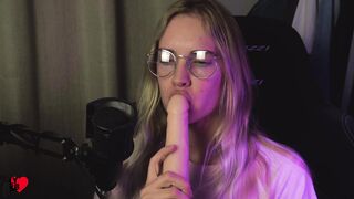 Sucking Dildo Cock with Kisses (ASMR)