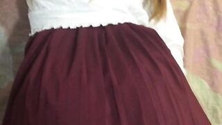 Hot Schoolgirl Learns to Masturbate after School