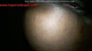 Black Brazilian woman showing her pussy and ass