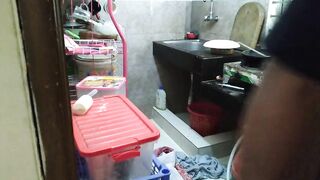 (Tamil Maa Ki Jabardast Chudai Beta) Desi Hot Step Mother Fucked In The Kitchen - Hindi Audio