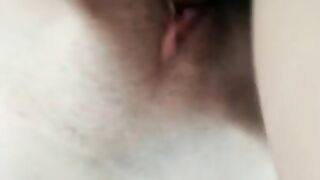 Cumshot and moans of pleasure in the hot pussy