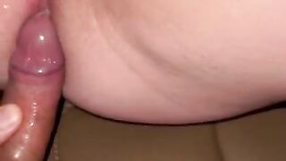 ANAL Virgin tries for the first time in the car POV