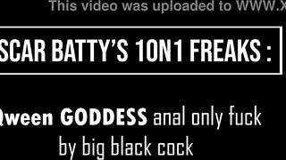 Busty Brazilian Alfa female goth girl, Qween GODDESS, comes for a anal only hard sex by BBC ( cut version, 0% pussy, busty boobs, IR,, alt, gapes, ATM ) OB103