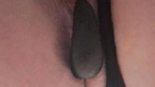 Milf putting plug in her big ass creamy pussy dildo fuck