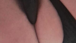 Milf putting plug in her big ass creamy pussy dildo fuck