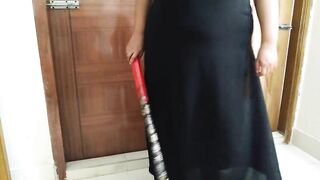 Family Strokes - My hot stepmom helps me to cum while she sweeping my room - Indian Sex