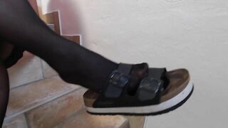 German BBW - Birkenstock JOI - I sniff my sandals while talking do you