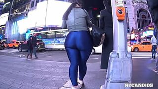 NY Candids Blue tights