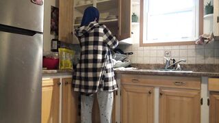 Marocaine arab wife big ass homemade doggystyle fucking in kitchen