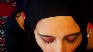 Big Ass Submissive Muslim Gets Cum Covered DO9