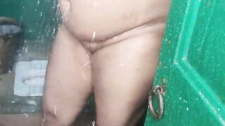 Sruti bhabi taking bath and showing her big ass and pussy