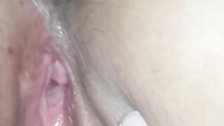 I love Lily's cunt! Close-up on pussy with delicate lips masturbating