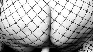 LiaKahn Spanish milf fucks her dildo dressed in a fishnet bodysuit