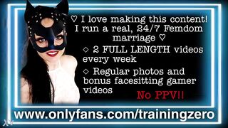 Femdom Facesitting Gamer Girl Time Vol 12 Miss Raven Training Zero Wet Pussy Ass Licking Mistress Dominatrix Forniphilia Human Furniture