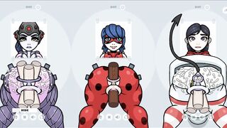 Fapwall [Rule 34 Hentai game] Miracolous ladybug huge black cocks DP