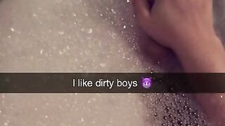 Texting on SnapChat is ending in fucking in the bathtub