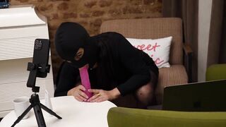 Jasmine has fun with her dildo sucking it - jasmine sweet arabic