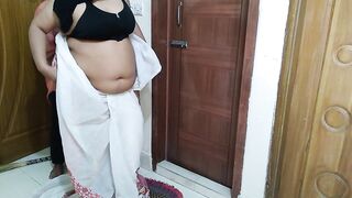 Desi 55 year old tamil Priya aunty fucked by neighbor while sweeping house - Hindi Clear Audio