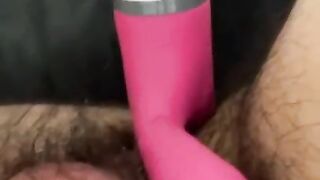 Beautiful Hairy Trans Girl Gives Herself an anal orgasm