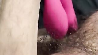 Beautiful Hairy Trans Girl Gives Herself an anal orgasm