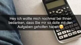 German Teacher let Student fuck her on Snapchat