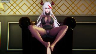 Azur Lane - Agir × Black Stockings × Footjob