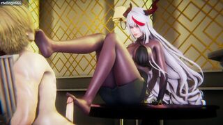 Azur Lane - Agir × Black Stockings × Footjob