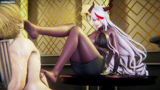 Azur Lane - Agir × Black Stockings × Footjob