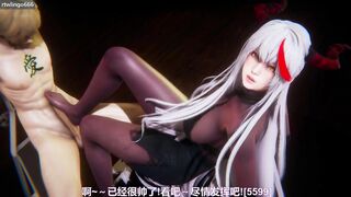 Azur Lane - Agir × Black Stockings × Footjob