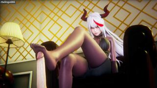 Azur Lane - Agir × Black Stockings × Footjob