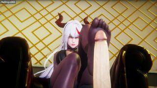 Azur Lane - Agir × Black Stockings × Footjob