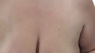 BBW Slut with Big Tits Horny Masturbating in Shower Solo with Dirty Talk