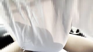 【素人】人妻セールスレディが仕事中の部下を呼び出して車内フェラ、敏感チンポにまたがりドキドキ寝取られセックス