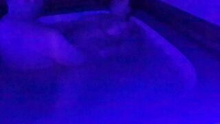 Bouncing big tits in hot tub