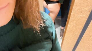 The Guy Finished in my Panties in the Fitting Room. Sucking in the Fitting Room. Beauty Sucking