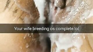 Your Wife after Breeding Gangbang with Cum Creampie Dripping Pussy [cuckold. Snapchat]