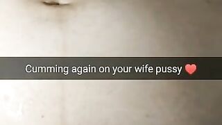 Cumming again on your Wife Fertile Pussy with No-condom! [cuckold. Snapchat]