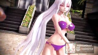 MMD r18 Haku Koshitantan Sex Dance with sub 3d hentai